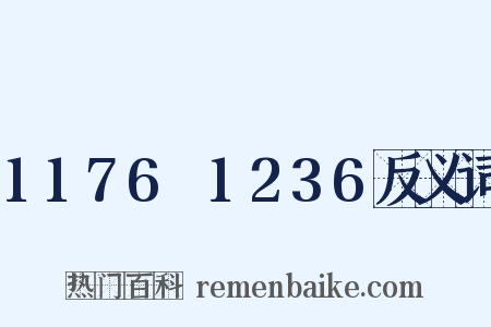 1176～1236反义词是什么意思的图片